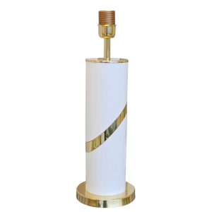 Base de Candeeiro Imperial Branco e Dourado
